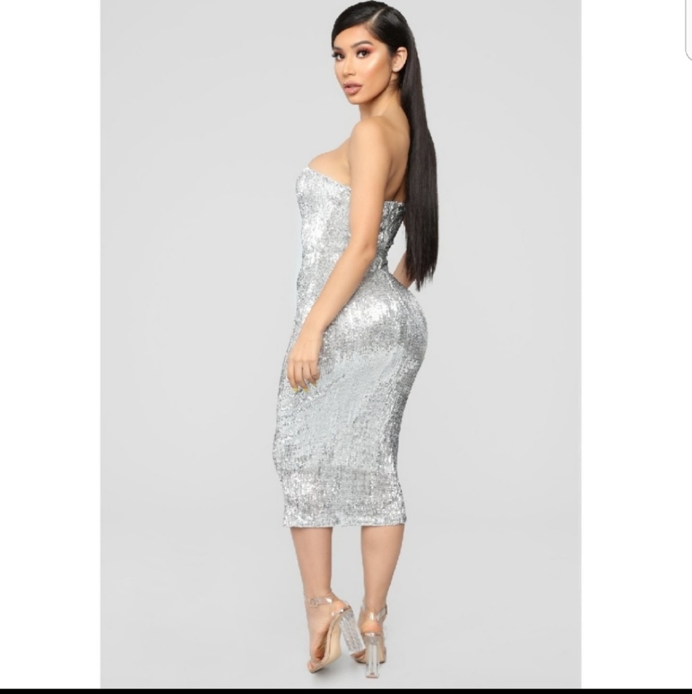 Fashion Nova Sequin Midi Dress